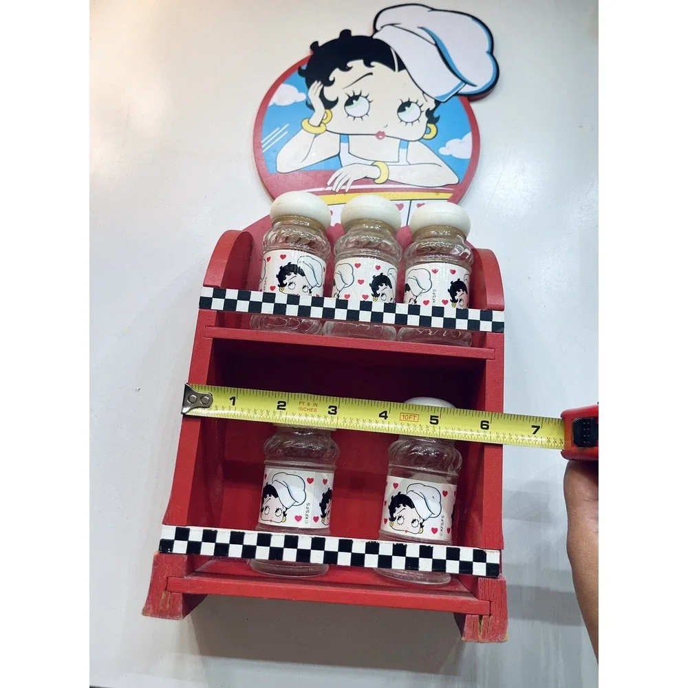 Vintage BETTY BOOP 2004 Bright‎ Ideas Spice Rack W/ Jars Rare READ DESCRIPTION
